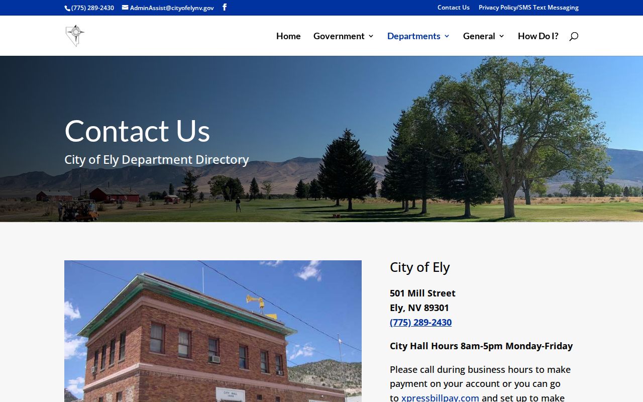 White Pine County arrest records and Ely City Hall contacts